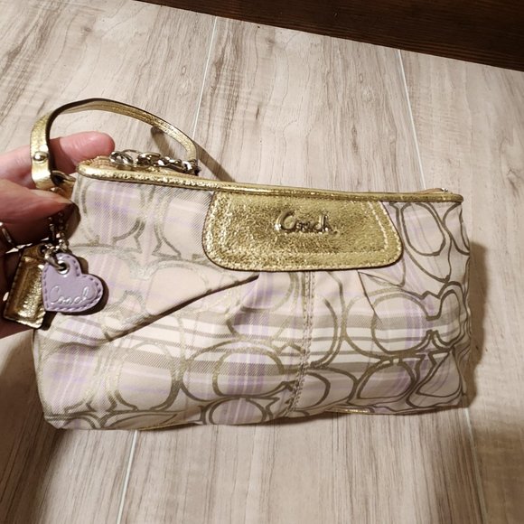 Vintage Coach Wristlet Multi-color small - Picture 1 of 9